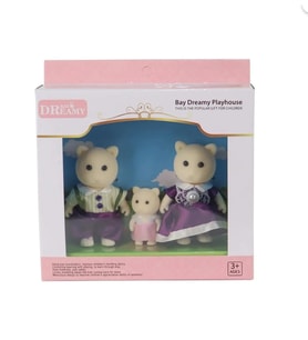 Mulvxurg  Urg02 Bay Dreamy 3 Lü Kedi Ailesi Figür Seti (Mulvix)