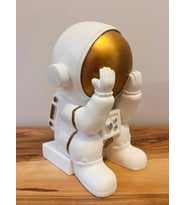 Dekoratif Astronot Biblo Kumbara 1. Sınıf Dayanıklı Kırılabilir Tasarruf Kumbarası & Masa Dekoru