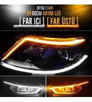 Hyundai İx35 Far Üstü Gündüz Ledi, Far İçi Kayar Led 60 cm Selamlamalı