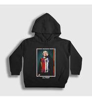 Presmono Unisex Çocuk Siyah Gosha Lil Peep Kapüşonlu Sweatshirt 36871tt