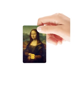 Mona Lisa Temalı Parlak Kredi/Banka Kart Kaplama Sticker