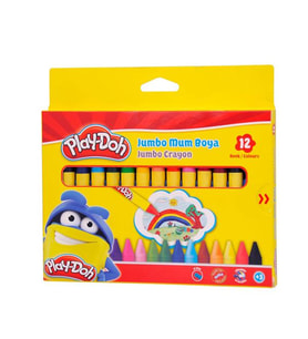 Play-Doh Mum Pastel Boya Crayon Yuvarlak 12 Renk PLAY-CR005 (Karışık)