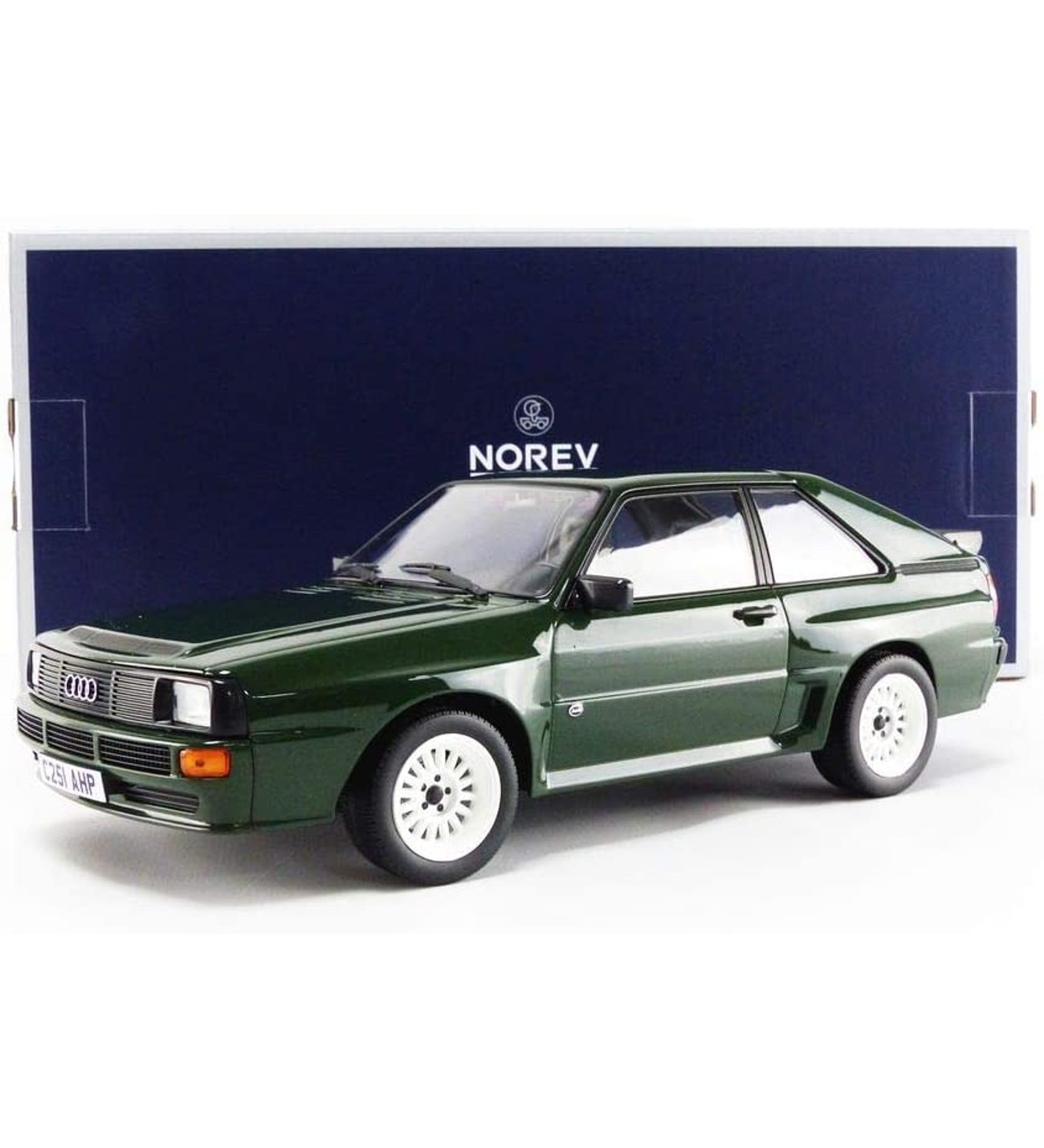 1985 Audi Sport Quattro Koyu Yeşil 1/18 Döküm Model Araba Norev