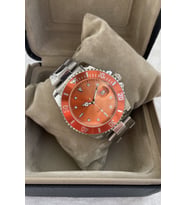 Yeni Sezon Çelik Kordon Takvimli Erkek Kol Saati Rolex Model Özel Seri En Çok Satan Moda Gümüş Renk Hediyelik Abi Abla Baba Erkek Nişanlı Koca Kardeşe Eşe Sözlüye Kuzen Yıldönümü Doğum Günü Hediyesi Hediye Turuncu Renk