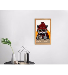 BK Home Coffee Tasarımlı Dekoratif Retro Ahşap Tablo-2