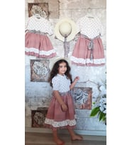 Pampal Çocuk Pampal Puanlı Şapkalı Elbise (Pembe-Gülkurusu)