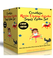 Çocuklara Resim Çizmeyi Öğreten Eğitim Seti (2 Kitap ve Çizim Defteri)