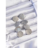 Pirinç Gümüş Renk Deniz Kabuğu Model Sallantılı Küpe TJ-BKP9247
