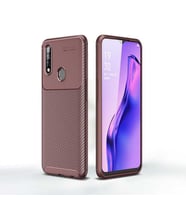 Oppo A31 Kılıf Esnek Soft Karbon Tasarım Legion Serisi (Kahverengi)