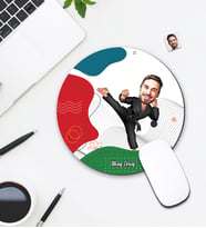 Kişiye Özel Karikatür Karateci Tasarımlı Mouse Pad 117