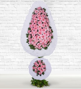 PEMBE GERBERA ÇELENK TASARIM
