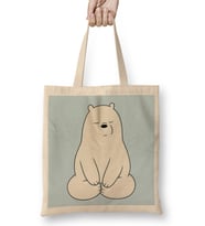 We Bare Bears Ice Bear Bez Çanta Uzun Saplı