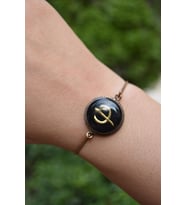 STONEAGE JEWELLERY Elif Figürlü ve Vav Bileklik