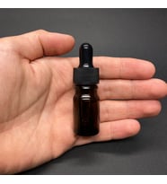 5Ml Kahverengi Cam Damlalıklı Şişe , Siyah Plastik Kapak - 5Cc Amber Cam Damlalıklı Şişe x 6 Adet