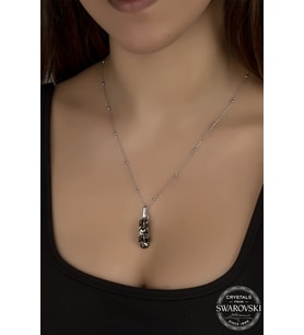 Union Swarovski Crystal Kadın Green Shine Salkım Gümüş Kolye