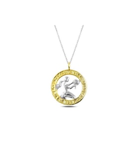 ?Gümüş Gold Başak Burcu Kolye CSR2183109