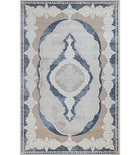 Eliana Home Baskılı, Yıkanabilir Kaymaz Taban Salon Halısı LNA0764 100x150 cm (Gri)