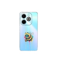 Infinix Hot 40i ile Uyumlu Splash Arı Tasarımlı Şeffaf Silikon Kılıf