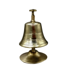 Danışma Zili N1 Pirinç Döküm Dekoratif Masa Üstü 620Gr Resepsiyon Çanı Otel Durum Çağrı Çanı