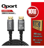 QPORT Q-HDMI2110 ALTIN UCLU 10MT 8K HDMI KABLO