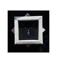 925 Gümüş  Mineli Gözlü Hamsa (Fatma Ana Eli) Kolye