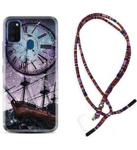 Samsung M21 M22 M23 M30 M31S M32 Kılıf Boyun Asklı Rasta Silikon Time 1749