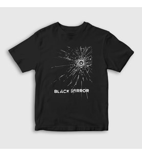 Presmono Unisex Çocuk Siyah Cover Black Mirror T-Shirt 182062tt