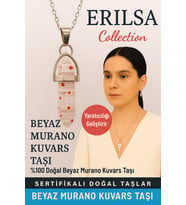 Sertifikalı Çivi Model Beyaz Murano Kuvars Doğal Taş Kolye – Yaratıcılığı Geliştirir (Çok Renkli)
