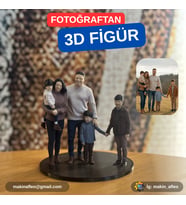 MakinaFleo Kişiye Özel Kalabalık Aile 3D Figür (15cm)