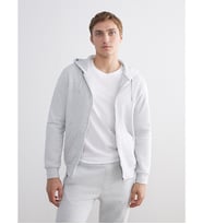 LCWAIKIKI Classic Gri Kapüşonlu Uzun Kollu Erkek Fermuarlı Sweatshirt