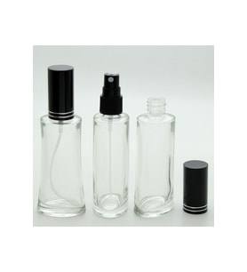 PARFÜM ŞİŞESİ 100 ML (2 ADET) İEYFEL SİYAH METAL VALF VE KAPAK BOŞ ŞİŞE