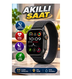 Akıllı Saat Nabız Ölçer Uyku Takibi Adımsayar Alarm Hatırlatıcı Çağrı Cevaplama