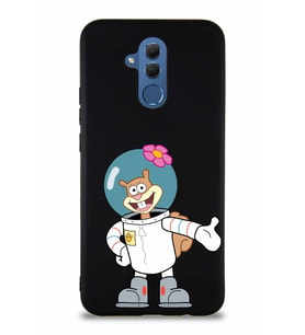 Huawei Mate 20 Lite Soft Premier Kapak Sandy Tasarımlı Silikon Kılıf - Siyah (Şeffaf)