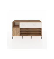 Kronos Konsol 6 Raflı 2 Çekmeceli Tek Kapaklı  176x59x99 Çam-Çam/Aytaşı