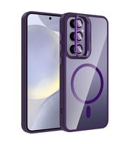 Samsung Galaxy S25 Plus Uyumlu Kılıf Standlı ve Kamera Lens Hediyeli M-Safe Şarj Özellikli Zore Etro Kapak