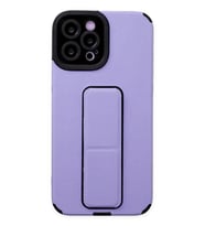 iPhone 12 Pro Max Kılıf Mega Standlı Silikon - Lila