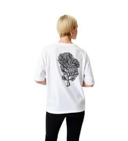 Ağaç Damarları Çizgi Sanatı Tasarımı Baskılı Kadın Oversize Tişört