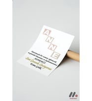 Anneye Özel Harf Kolajı Poster, Çerçevesiz Yüksek Kalite Duvar Afişi - Sevdiklerinize