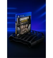 PS5 Logolu CD Oyun Rafı, 6 Gözlü İkonik Tasarımlı Stand, Oyun İstif Kutusu (CD) Rafı Stand Organizer