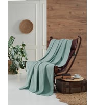 Aksu Brighton Collection Pamuklu TV Battaniye 130x170 Mint (Mint Yeşili)
