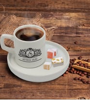 BK Gift Kişiye Özel Sunum Tabaklı İsimli Türk Kahvesi Fincanı Model 13