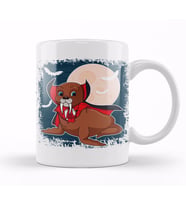 Vampire Seal Halloween Awesome Vampire Fangs Kupa Bardak Porselen