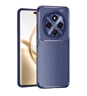 Coverzone Tecno Spark 30 Uyumlu TPU Silikon K?l?f, Ultra Slim Fit Karbon Fiber Desenli, Darbe Emici, ?nce ve Hafif, ??k ve Koruyucu (Lacivert)