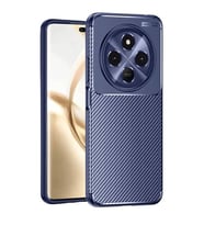 Coverzone Tecno Spark 30 Uyumlu TPU Silikon K?l?f, Ultra Slim Fit Karbon Fiber Desenli, Darbe Emici, ?nce ve Hafif, ??k ve Koruyucu (Lacivert)