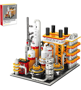 City Gas Station Building JJ9222 734 Parça Modüler Kimyasal Tesis Yapı Seti