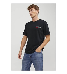 Jack & Jones Baskılı Siyah Erkek T-Shirt 12233999