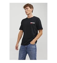 Jack & Jones Baskılı Siyah Erkek T-Shirt 12233999