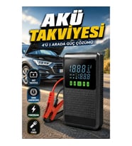4’ü 1 Arada Akıllı Jump Starter Hava Kompresörlü Powerbank LED Fener