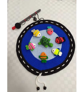 Balıkçı Oyun Halısı Amigurumi Organik Oyuncak