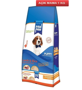 Paw Paw Kuzu Etli ve Pirinçli Yavru Köpek Maması 1 Kg AÇIK